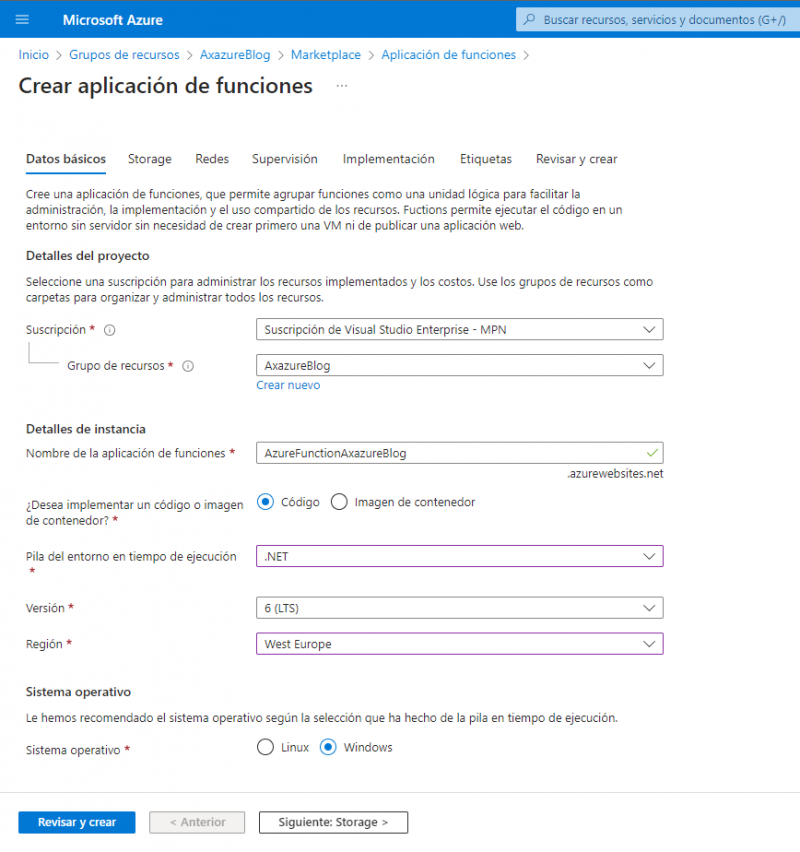 Azure Function integration with Dataverse | blog - Axazure