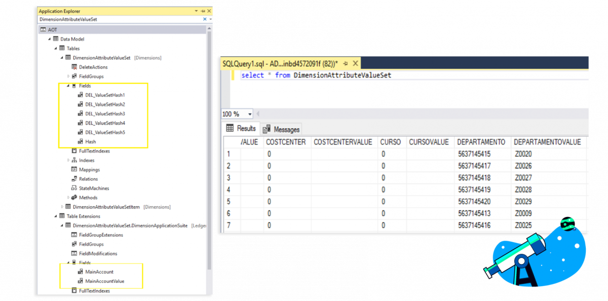 Show dimensions in a form without adding table fields