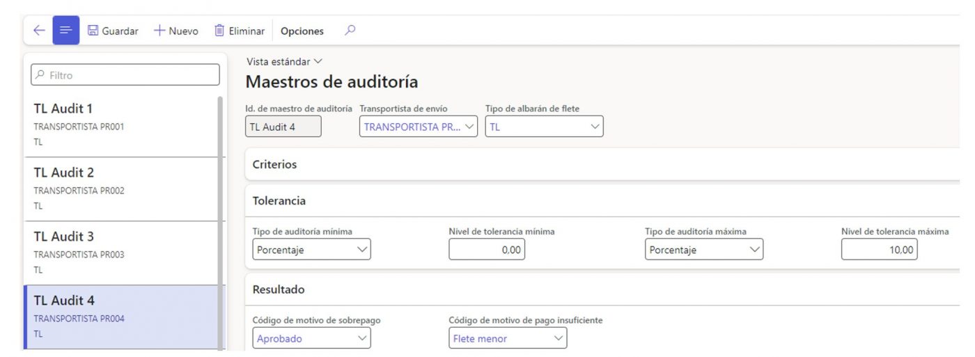 Conciliación de facturas de flete en D365 FnO Axazure