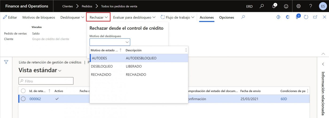 Bloqueos automáticos de pedidos I Axazure