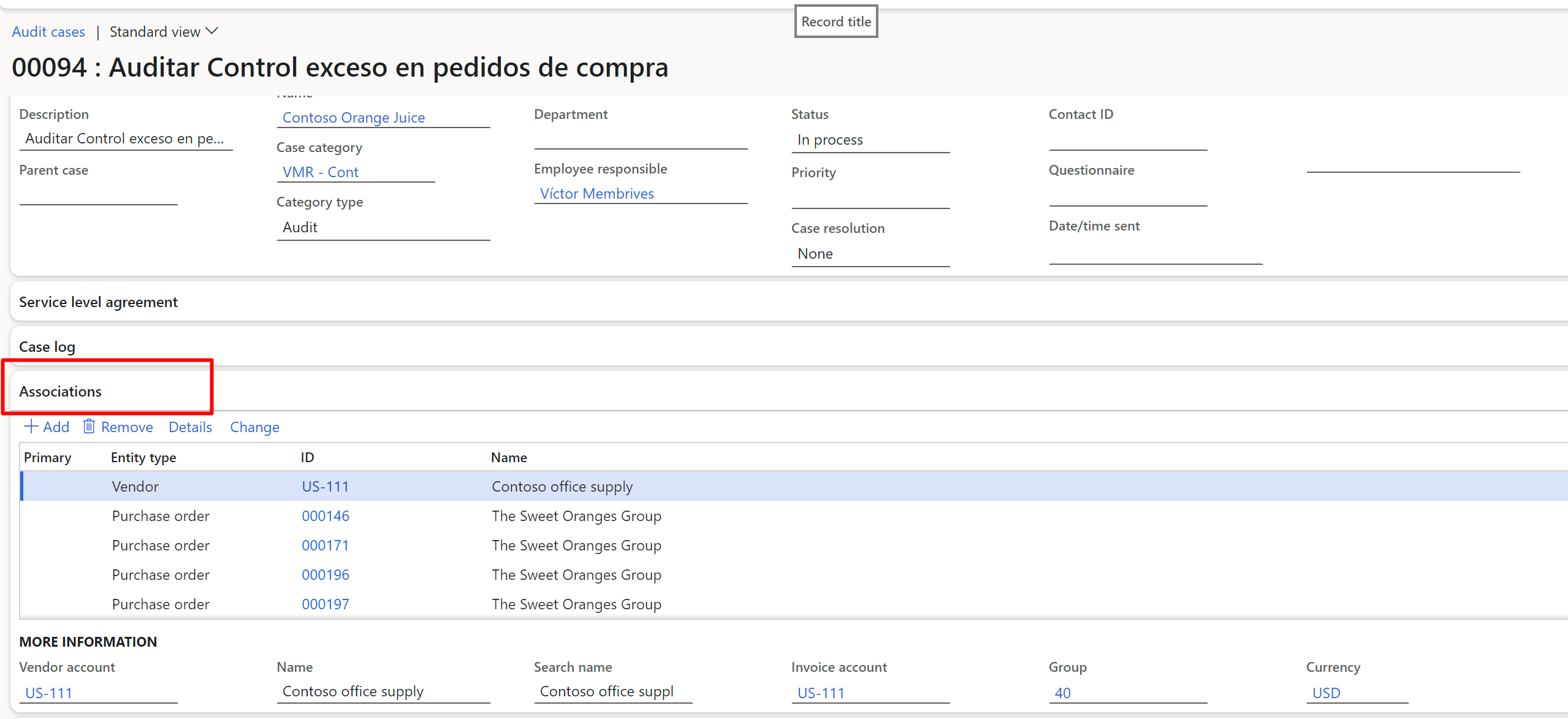 Área de trabajo de auditoría Axazure