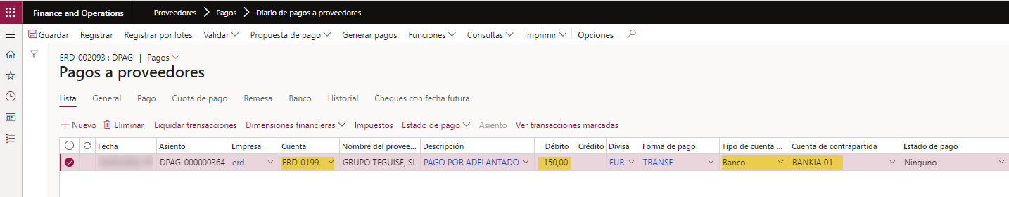 Pagos por adelantado y anticipos múltiples en factura a proveedores Axazure