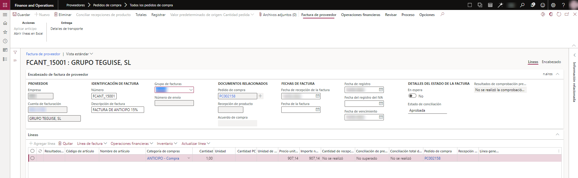 Pagos por adelantado y anticipos múltiples en factura a proveedores Axazure