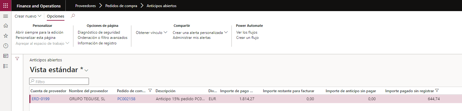 Pagos por adelantado y anticipos múltiples en factura a proveedores Axazure