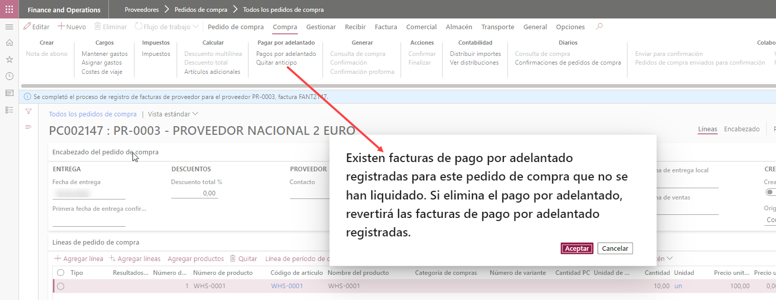 Pagos por adelantado y anticipos múltiples en factura a proveedores Axazure