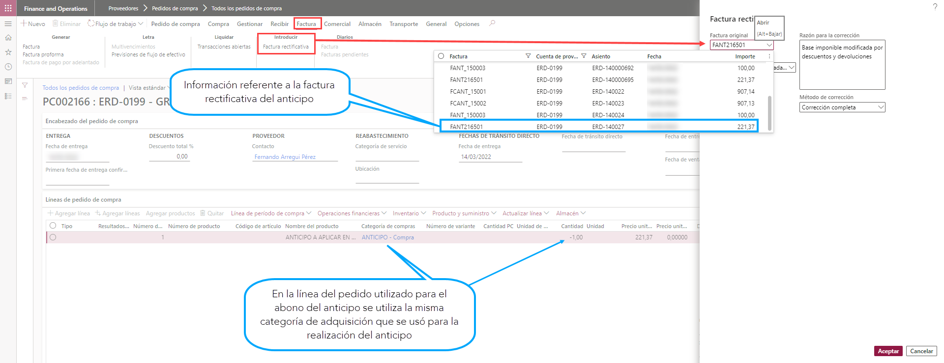 Pagos por adelantado y anticipos múltiples en factura a proveedores Axazure