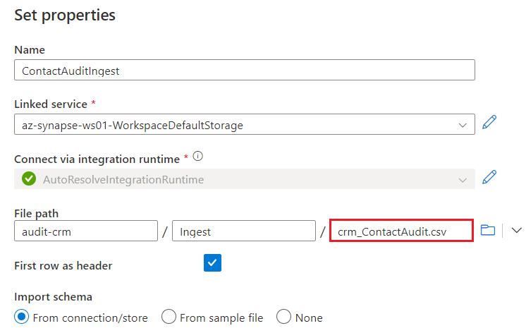 Export Dataverse audit to Data Lake using Azure Synapse and Spark Axazure