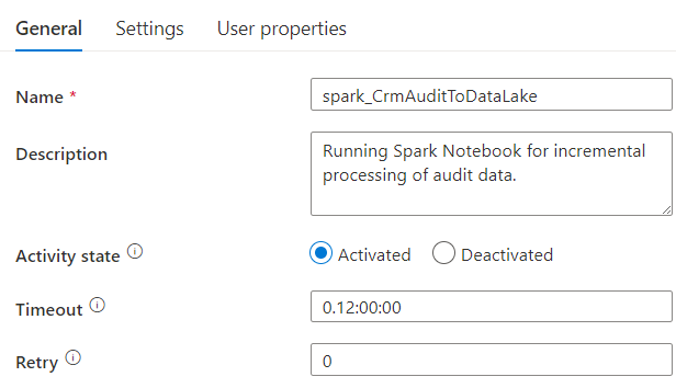 Export Dataverse audit to Data Lake using Azure Synapse and Spark Axazure