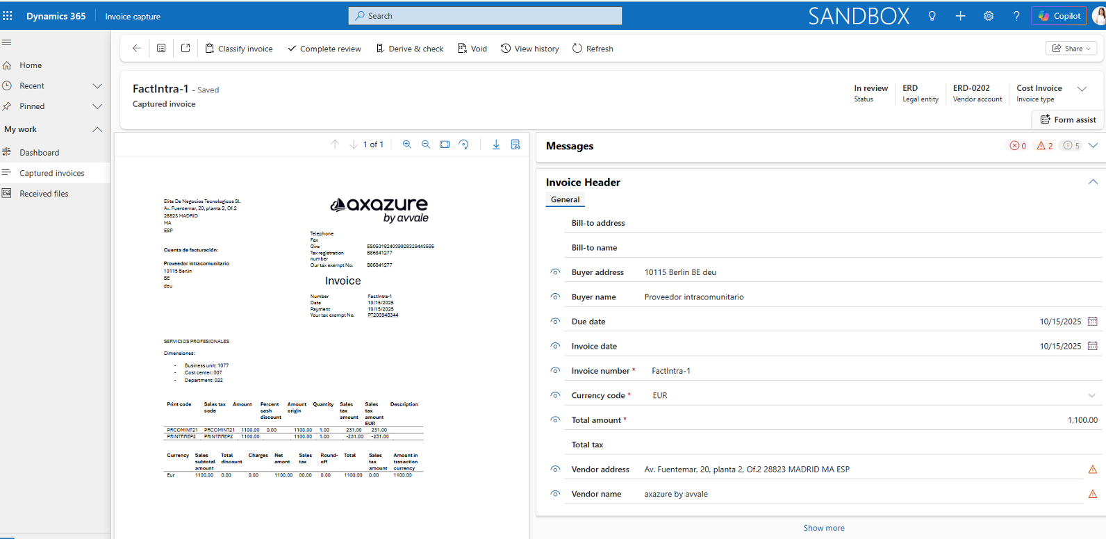 invoice-capture-axazure-lara- Invoice Capture: La IA que lee tus facturas (y aprende de los errores) Axazure